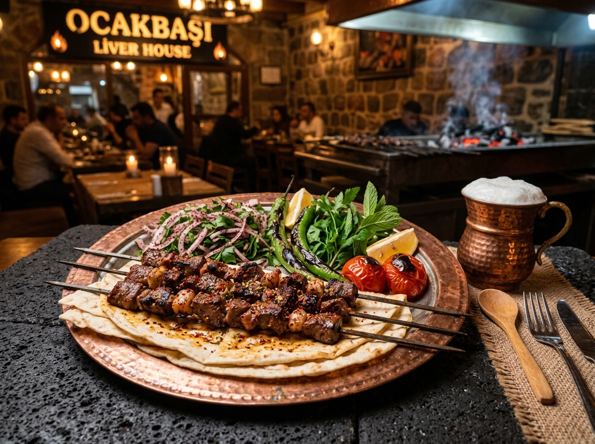 Ciğer Kebabı Sunumu